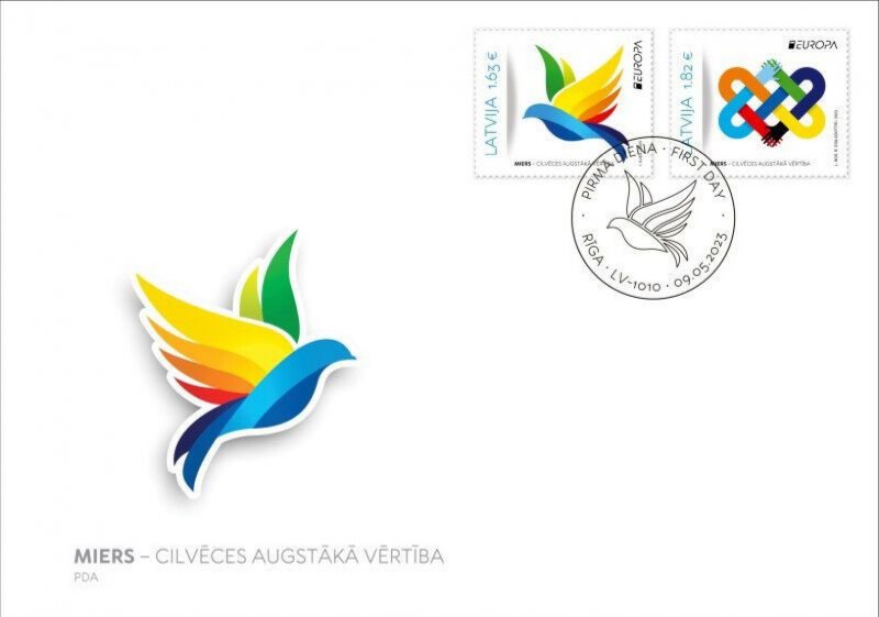 Latvia Lettland 2023 Europa CEPT Peace FDC - Image 1