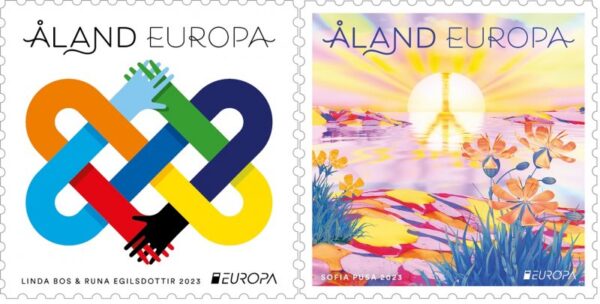 Aland Islands Åland Finland 2023 Europa CEPT Peace set of 2 stamps MNH
