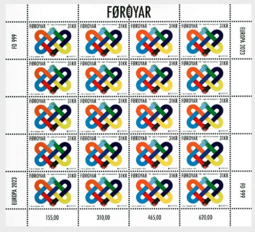 Faroe Islands Denmark 2023 Europa CEPT Peace sheetlet mint
