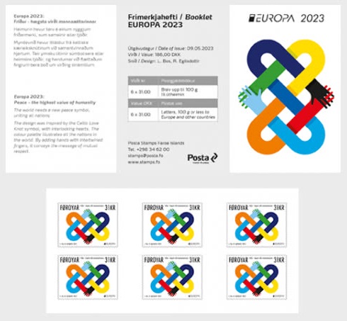 Faroe Islands Denmark 2023 Europa CEPT Peace booklet mint