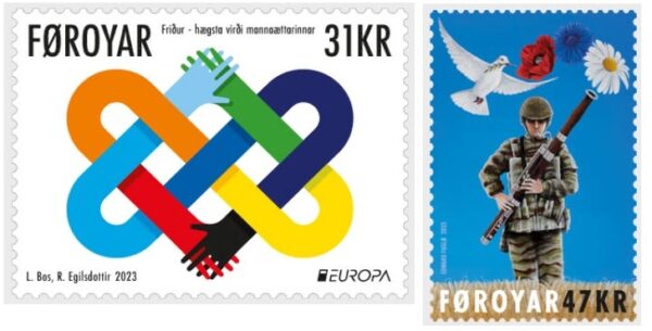 Faroe Islands Denmark 2023 Europa CEPT Peace set of 2 stamps mint
