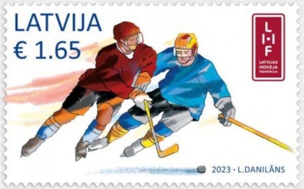 Latvia Lettland Lettonie 2023 Ice hockey World championship stamp MNH