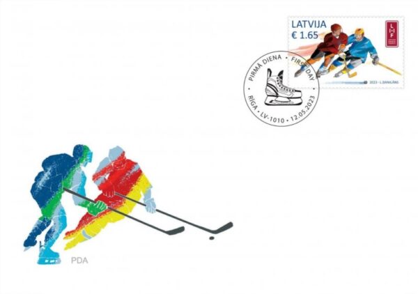 Latvia Lettland Lettonie 2023 Ice hockey World championship FDC